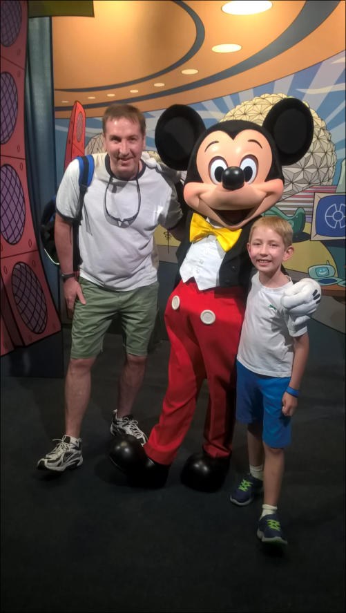 Brian and Matthew meeting Mickey Mouse at Disney Brian and Matthew meeting Mickey Mouse at Disney