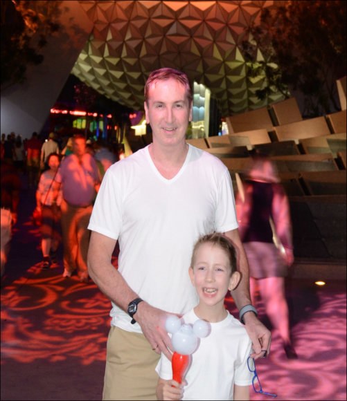 Brian Mitchell and his son Matthew visiting a Florida theme park Brian Mitchell and his son Matthew visiting a Florida theme park