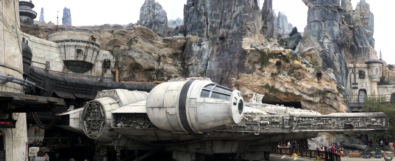 Real photograph of the Millennium Falcon at Star Wars Galaxy’s Edge