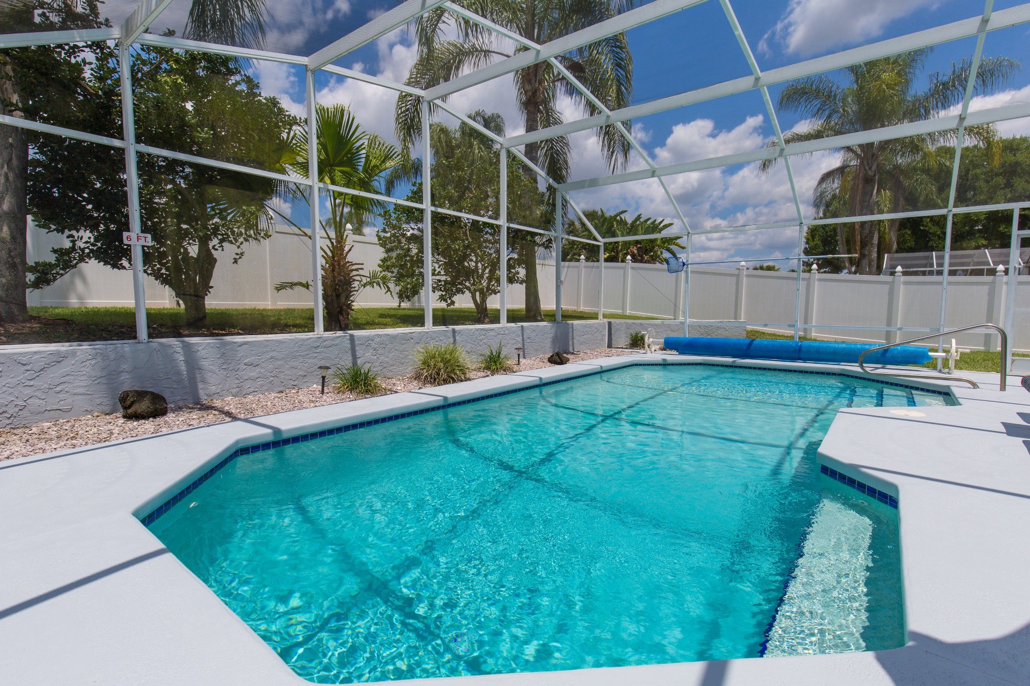 Private screened swimming pool at Florida Fun Villa